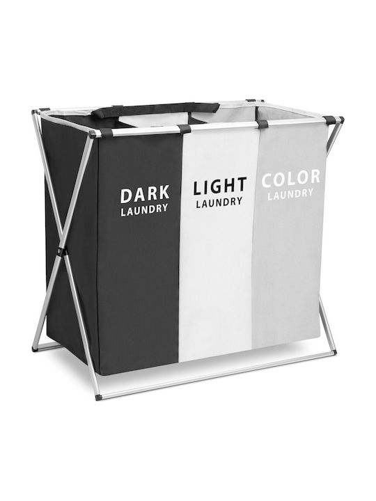 Stoff Wäschekorb Klappbar 96lt 65x37x58cm Grau