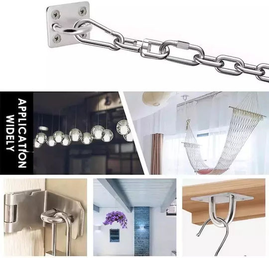 Γάντζος Οροφής Πλάκα Στήριξης Inox