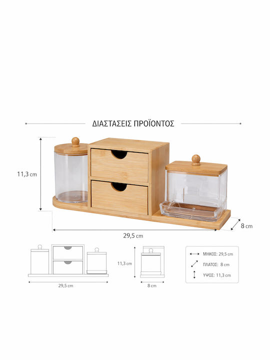 MRShome Kosmetikorganisator mit Schubladen 29,5x11,3x8cm