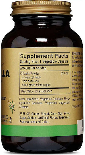 Solgar Chlorella 100 veg. Kappen