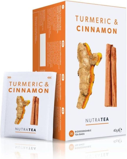 NutraTea Turmeric & Cinnamon 20 φακελίσκοι Κουρκουμάς