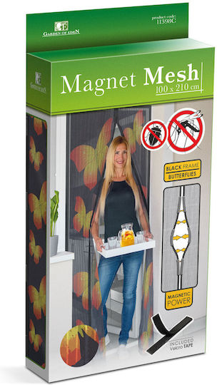 Plasă De Țânțari Ușă Cu Scai Cu Închidere Magnetică Din Poliester 210x100cm