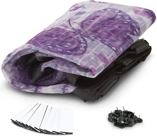 Plasă De Țânțari Ușă Cu Scai Cu Închidere Magnetică Din Poliester Violet 210x100cm