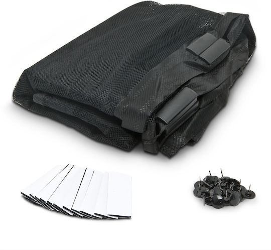 Door Mosquito Net with Velcro with Magnetic Clasp Made of Black Polyester 210x100cm
