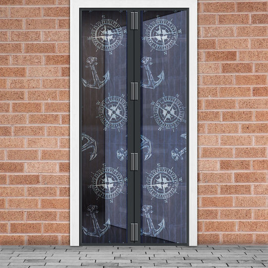 Moskitonetz Tür mit Klebeband mit Magnetverschluss aus Polyester 210x100cm