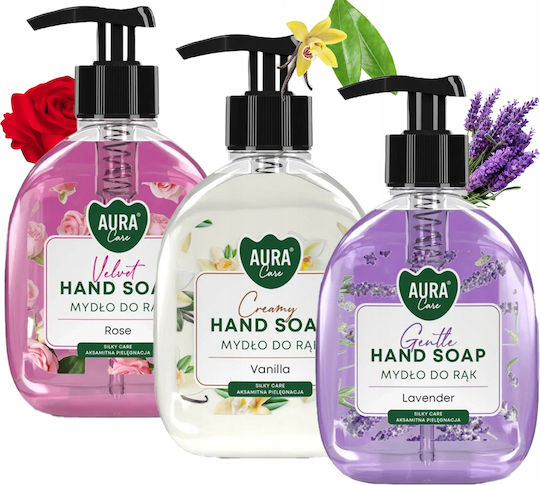 Aura Greca Gel De Duș Cu Glicerină Și Miros De Lavandă 3x300ml