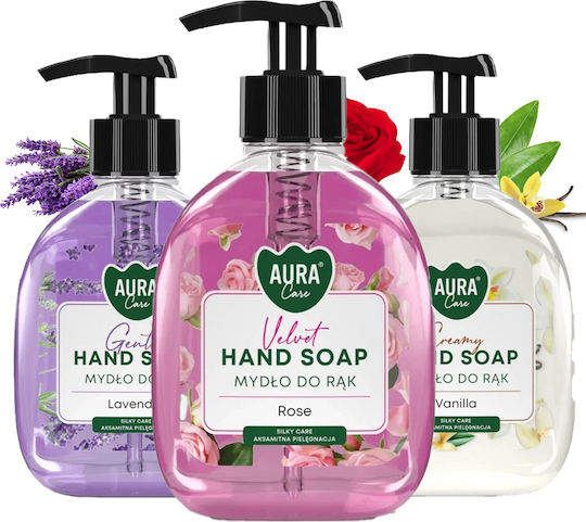 Aura Greca Gel De Duș Cu Glicerină Și Miros De Lavandă 3x300ml