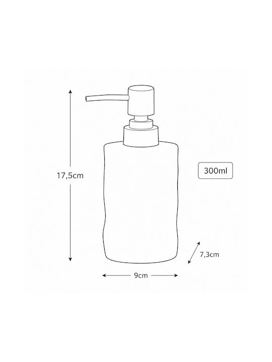 MRShome Керамичен Сив Дозатор 300ml