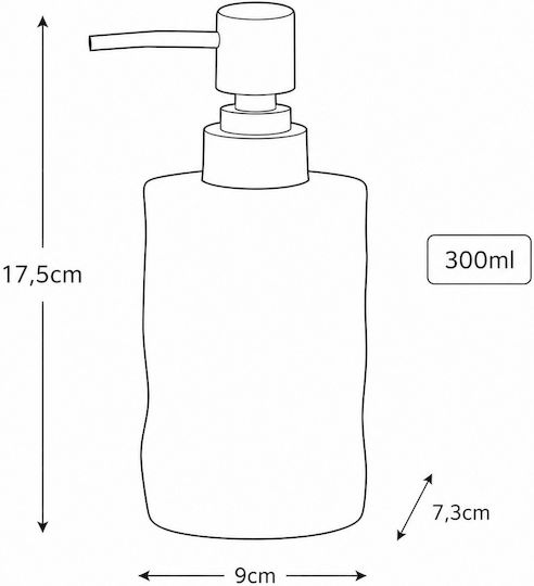 MRShome Keramik Spender Schwarz 300ml