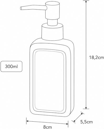 MRShome Metallic White Dispenser 300ml