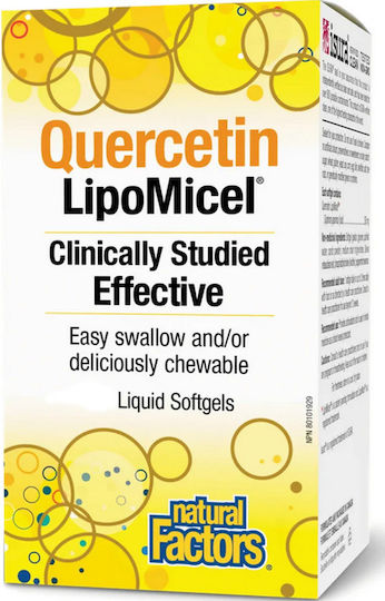 Natural Factors Quercetin Lipomicel Matrix 60 μαλακές κάψουλες