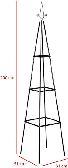 Bakaji Pflanzenstütze Kletterpflanzen Obelisk Bogen Gartendekoration Turm Höhe 2m 02829902
