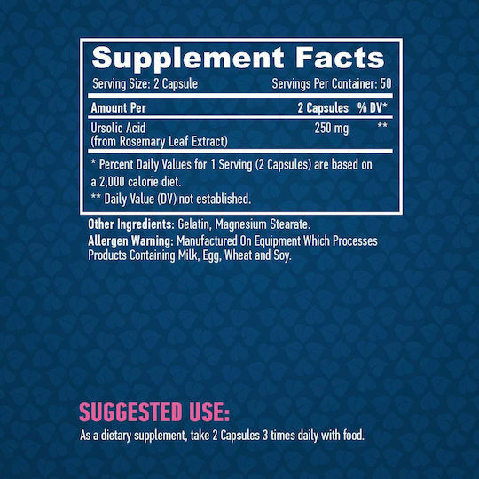Haya Labs Ursolic Acid 125мг 100 капси