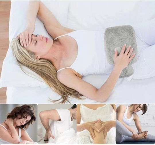 Hot Water Bottle in Gray Color with Cover for General Use 38x20cm 2000ml