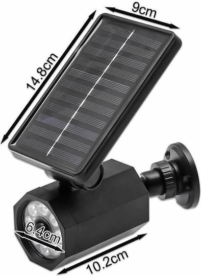 LED Waterproof Solar Wall Spotlight Spike 6000k Cool White Camera Shape Motion Sensor Remote Control IP66 Xf-709