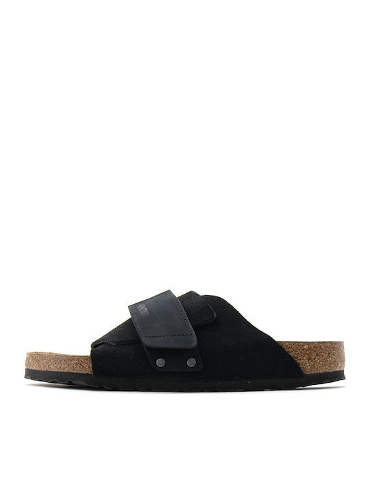 Birkenstock Kyoto Nubuck/Suede Leather Sandale Negre
