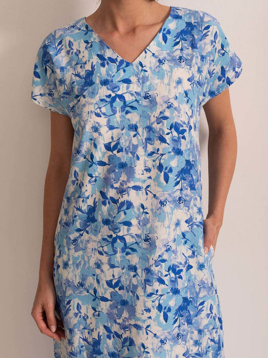 Midi Damenkleid Blau