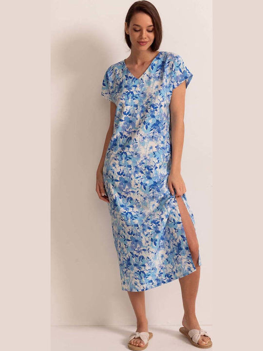 Midi Damenkleid Blau