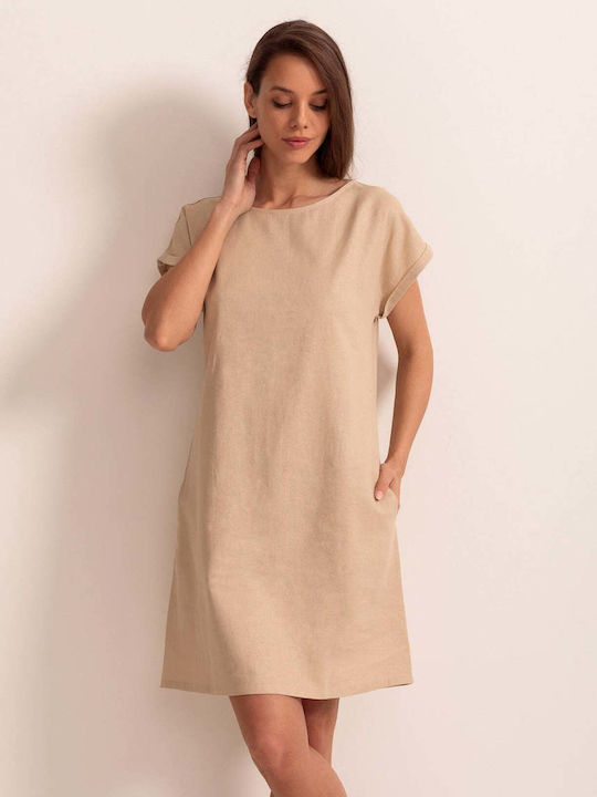 Sommer Mini Damenkleid Beiges