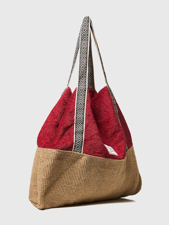 Funky Buddha Terrycloth Beach Bag Red