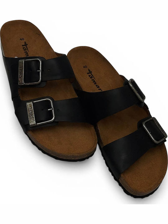 Leather Men's Sandals in Black Colour