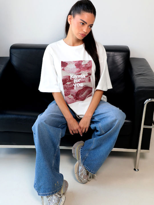 Tricou Pentru Femei Alb Mâneca Scurtă