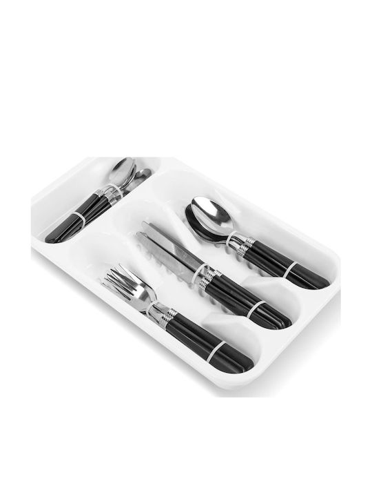 Set De Tacâmuri Inoxidabile Negre 16 Bucăți