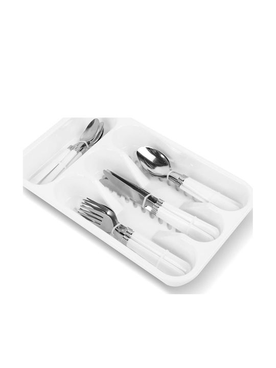 Besteckset Edelstahl Weiß 16 Stück