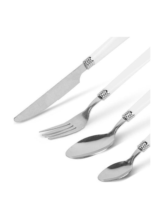 Besteckset Edelstahl Weiß 16 Stück