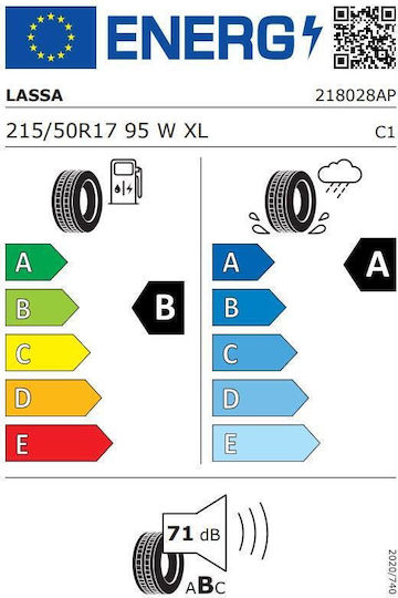Lassa Revola 215/50R17 95W XL Summer Tire for Passenger Car