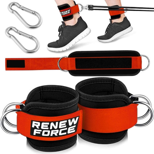 Set 2 Bequeme Neopren Fußgelenkriemen Schwarz