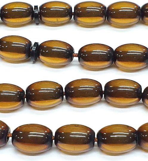 Roloi Komboloi Worry Beads with 33 Beads Made of Mastic Length 30cm Yellow