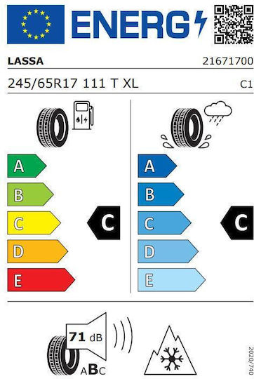 Lassa 245/65R17 111T XL All-Terrain Θερινό Λάστιχο για 4x4 / SUV Αυτοκίνητο
