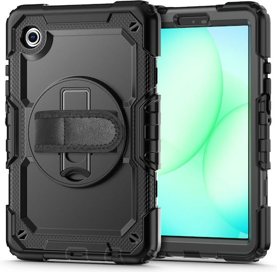 Tech-Protect Solide Umschlag Rückseite Rotierende Dauerhafte Schwarze (Galaxy Tab A9 / Galaxy Tab A11)