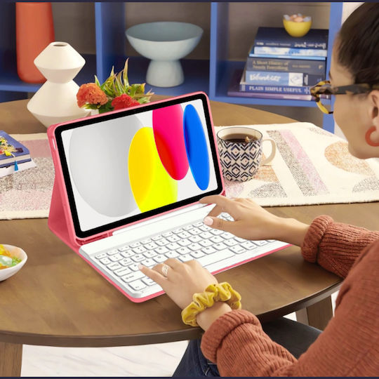 Tech-Protect Flip Cover cu Tastatură Violet (iPad 10.9'' 2022, iPad 11'' 2025)
