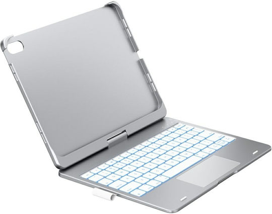 Typecase Flexbook Touch Klappdeckel mit Tastatur in Internationales Englisch Weiß (iPad 2022 10,9 Zoll / iPad 2025 11")
