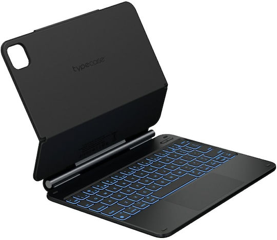 Typecase Edge Klappdeckel Robust mit Tastatur im Internationales Englisch Schware (iPad Air 11 2024/2025)