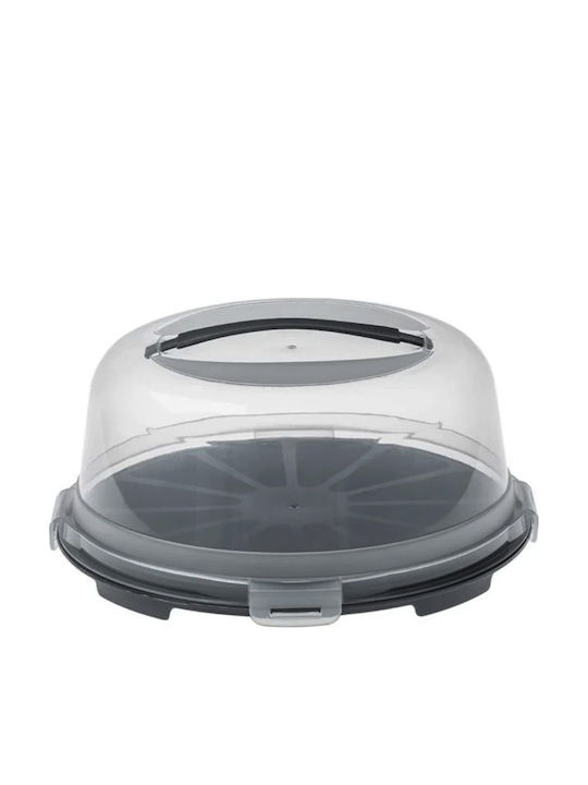 Plastic Cake Stand with Transparent Lid 30x30cm