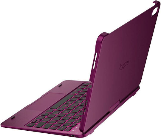 Typecase Case Flexbook Touch Tastatur iPad 11 (A16) 2025 iPad 10,9 2022 Raspberry Kb201t-100-b-rby-blk-b-us-v3