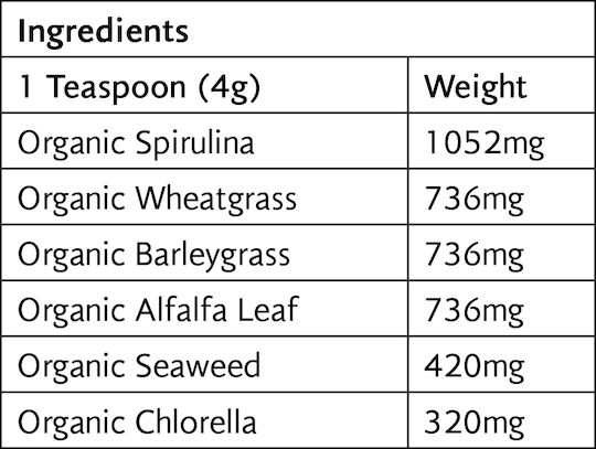 Viridian Super Greens Organic 100gr