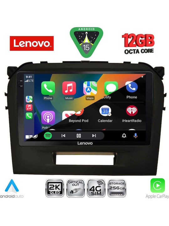 Lenovo Car Audio System for Suzuki Vitara 2018 Bluetooth USB WiFi GPS Apple CarPlay Android Auto with 9" Touch Screen