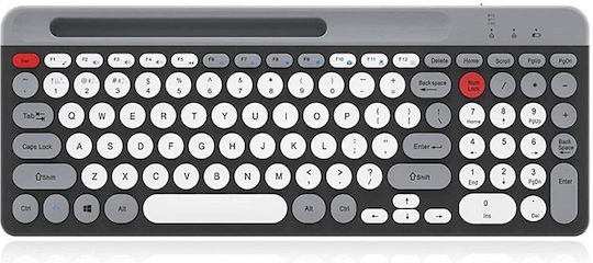 Andowl QK8066 Tastatură Wireless Bluetooth pentru Tabletă Engleză SUA Compatibilă cu Mac