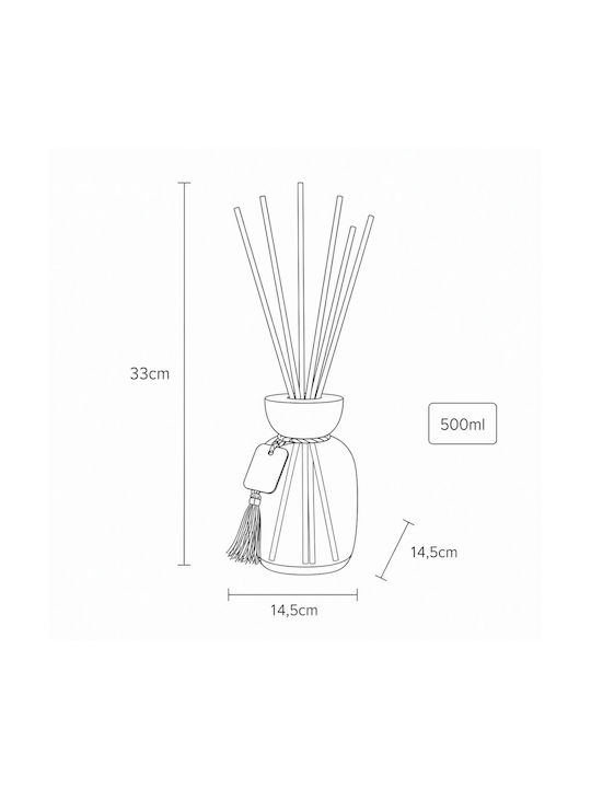 Αρωματικό Χώρου Sticks 500ml Amber & Sandalwood Mrshome Mrshome Df-0079001