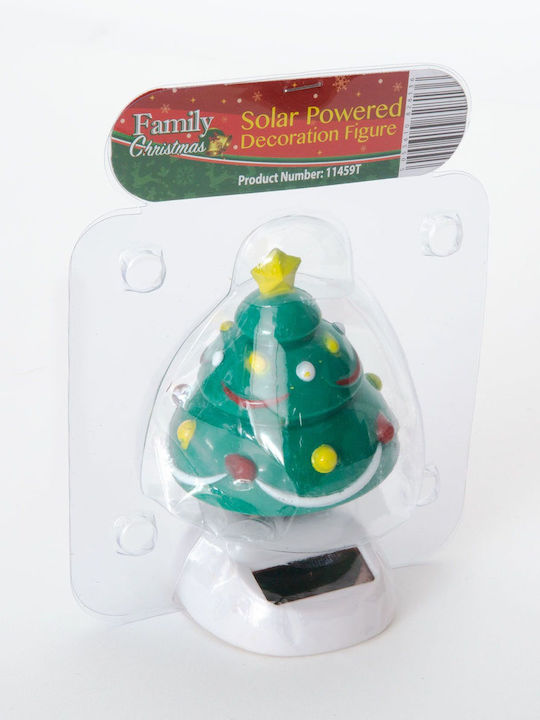Decorațiune Solară De Crăciun 10 Cm Figurină Mobilă Încărcare Solară Decor Mașinuță Pentru Fereastră