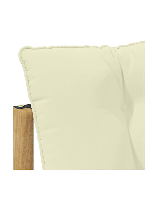 Zweisitziges Outdoor-Sofa Hölzernes mit Kissen 162.5x83x73cm