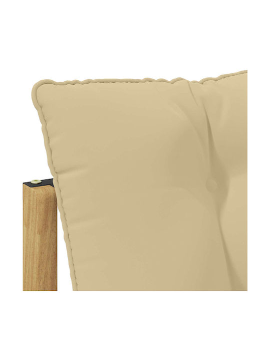 vidaXL Zweisitziges Outdoor-Sofa Hölzernes mit Kissen 162.5x83x73cm