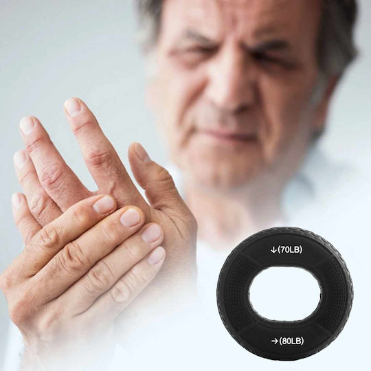 Uncle George Power Gripper Ring for Fingers and Hands Black with Resistance up to 36kg