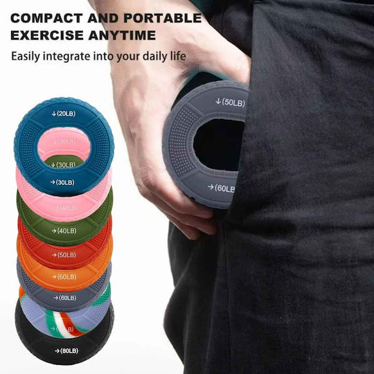 Uncle George Power Gripper Ring for Fingers and Hands Gray with Resistance up to 27kg