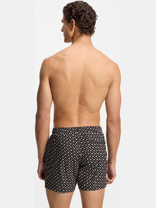 Men's Swimwear Shorts Black, White, Beige with Patterns