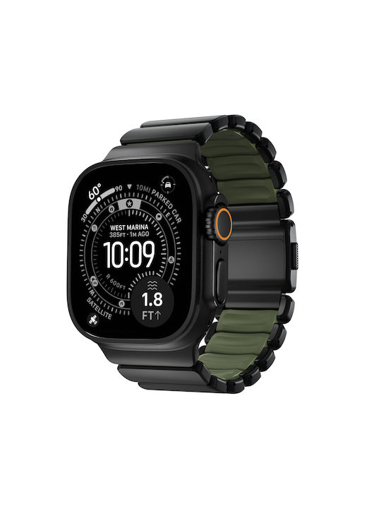 Nomad Stratos Band Black Titanium Forest Green Fkm Aw 45 46 49mm Nm009575858